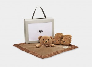 Ugg Bixbee And Lovey Bear Stuffie Stivali Bambino Marroni | 157368KEX